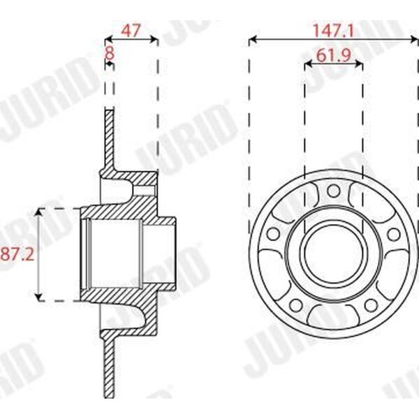 JURID 563317JC-1 Bremsscheibe