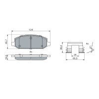 BOSCH 0 986 424 440 Bremsbelagsatz, Scheibenbremse
