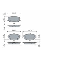 BOSCH 0 986 424 862 Bremsbelagsatz, Scheibenbremse