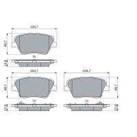 BOSCH 0 986 424 864 Bremsbelagsatz, Scheibenbremse