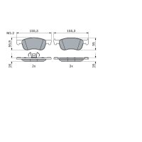 BOSCH 0 986 424 867 Bremsbelagsatz, Scheibenbremse