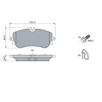 BOSCH 0 986 424 875 Bremsbelagsatz, Scheibenbremse