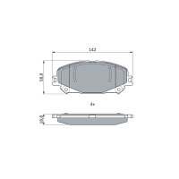 BOSCH 0 986 424 939 Bremsbelagsatz, Scheibenbremse