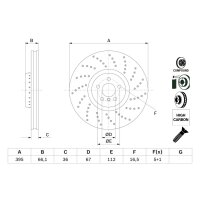 BOSCH 0 986 479 F55 Bremsscheibe