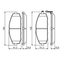 BOSCH 0 986 494 560 Bremsbelagsatz, Scheibenbremse