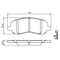 BOSCH 0 986 494 575 Bremsbelagsatz, Scheibenbremse