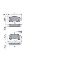 BOSCH 0 986 494 765 Bremsbelagsatz, Scheibenbremse