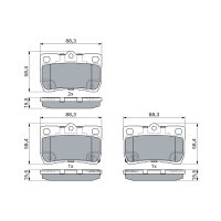 BOSCH 0 986 494 891 Bremsbelagsatz, Scheibenbremse