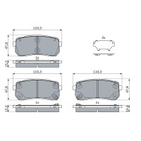 BOSCH 0 986 494 971 Bremsbelagsatz, Scheibenbremse