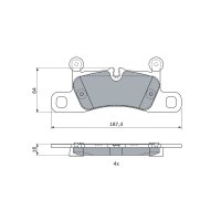BOSCH 0 986 494 977 Bremsbelagsatz, Scheibenbremse