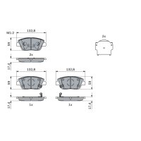 BOSCH 0 986 494 984 Bremsbelagsatz, Scheibenbremse