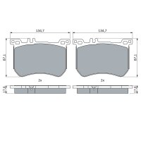 BOSCH 0 986 494 985 Bremsbelagsatz, Scheibenbremse
