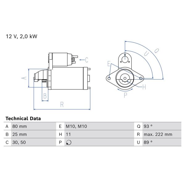 BOSCH 0 986 026 010 Starter
