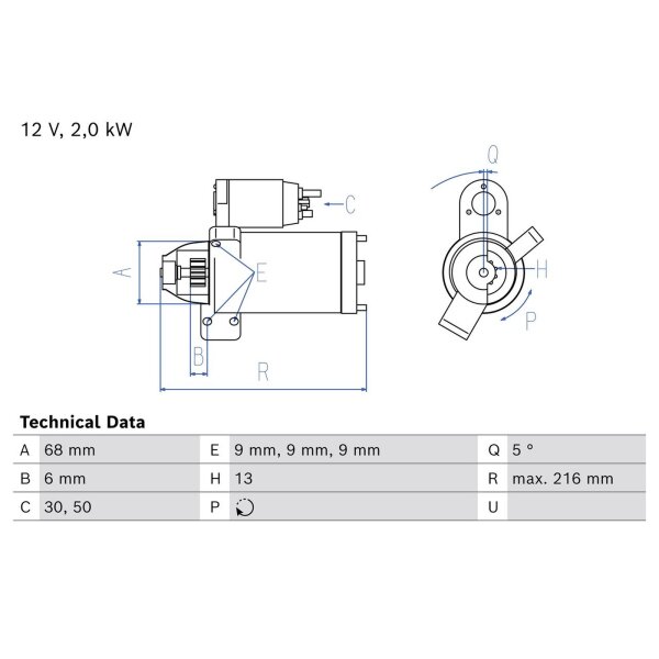 BOSCH 0 986 026 320 Starter