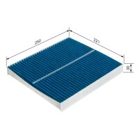 BOSCH 0 986 628 566 Filter, Innenraumluft