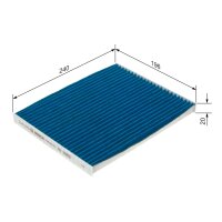 BOSCH 0 986 628 572 Filter, Innenraumluft