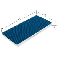 BOSCH 0 986 628 585 Filter, Innenraumluft