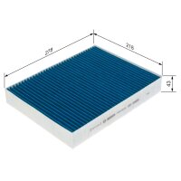 BOSCH 0 986 628 591 Filter, Innenraumluft