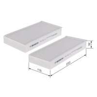 BOSCH 1 987 435 110 Filter, Innenraumluft
