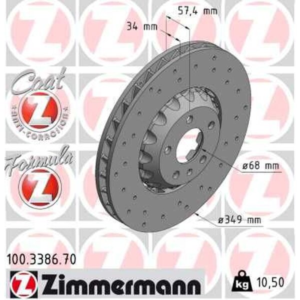 ZIMMERMANN 100.3386.70 Bremsscheibe