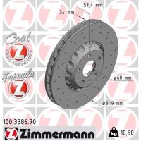ZIMMERMANN 100.3386.70 Bremsscheibe