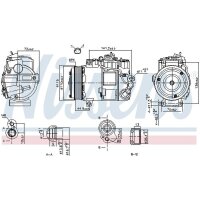NISSENS 890199 Kompressor, Klimaanlage