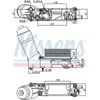 NISSENS 91335 Ölkühler, Motoröl