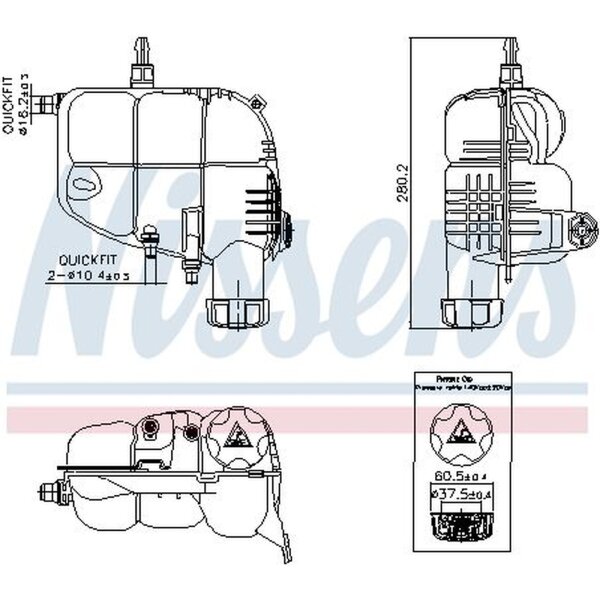 NISSENS 996185 Ausgleichsbehälter, Kühlmittel