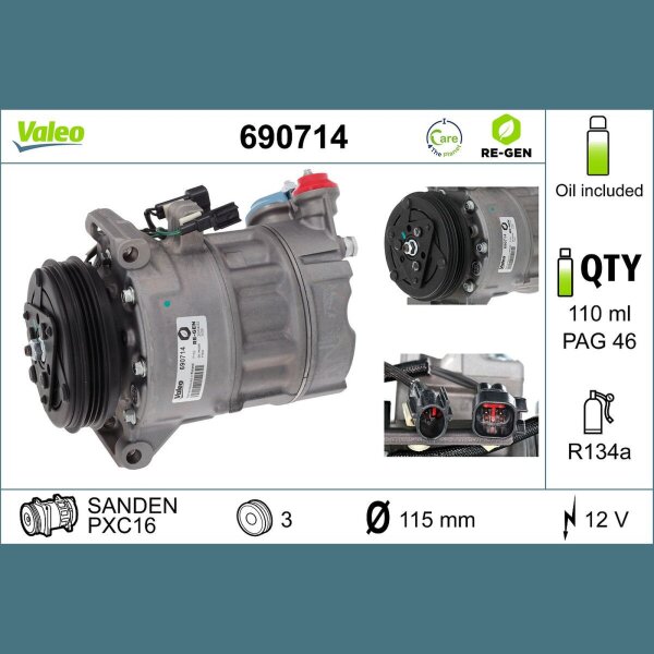 VALEO 690714 Kompressor, Klimaanlage