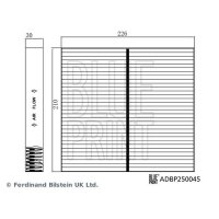 BLUE PRINT ADBP250045 Filter, Innenraumluft