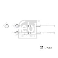 FEBI BILSTEIN 177902 Axialgelenk, Spurstange