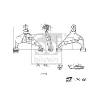 FEBI BILSTEIN 179168 Lenker, Radaufhängung
