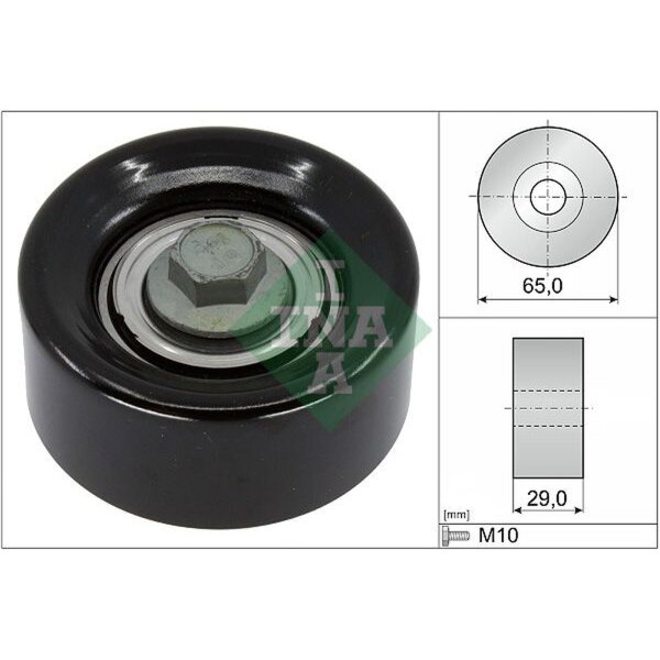 Schaeffler INA 532 0936 10 Umlenk-/Führungsrolle, Keilrippenriemen