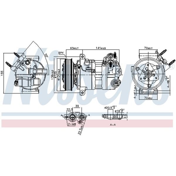 NISSENS 890594 Kompressor, Klimaanlage