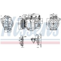 NISSENS 890763 Kompressor, Klimaanlage
