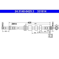 ATE 24.5140-0425.3 Bremsschlauch
