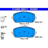 ATE 13.0460-3882.2 Bremsbelagsatz, Scheibenbremse