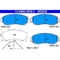 ATE 13.0460-5529.2 Bremsbelagsatz, Scheibenbremse