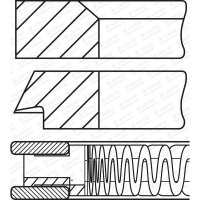 GOETZE ENGINE 08-424600-00 Kolbenringsatz
