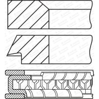 GOETZE ENGINE 08-446007-00 Kolbenringsatz