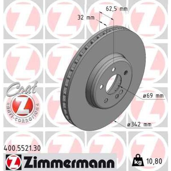 ZIMMERMANN 400.5521.30 Bremsscheibe