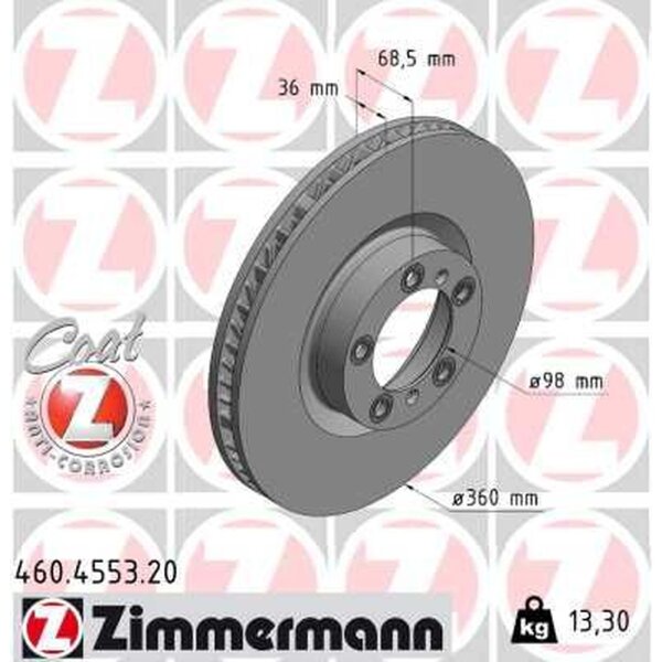 ZIMMERMANN 460.4553.20 Bremsscheibe
