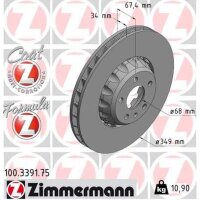ZIMMERMANN 100.3391.75 Bremsscheibe
