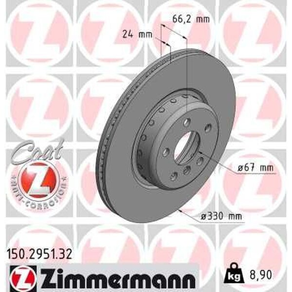 ZIMMERMANN 150.2951.32 Bremsscheibe
