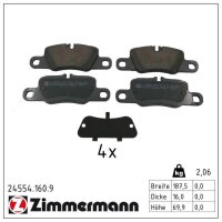 ZIMMERMANN 24554.160.9 Bremsbelagsatz, Scheibenbremse