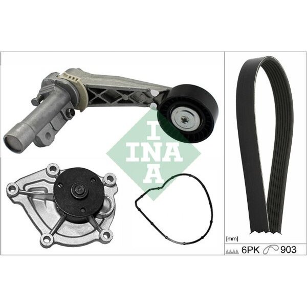 Schaeffler INA 529 0504 30 Wasserpumpe + Keilrippenriemensatz