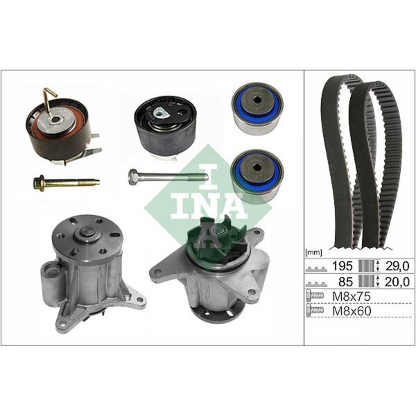 Schaeffler INA 530 0764 31 Wasserpumpe + Zahnriemensatz