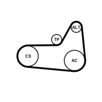 CONTINENTAL CTAM 6PK1180K4 Keilrippenriemensatz