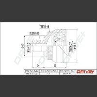 DR!VE+ DP2110.10.1232 Gelenksatz, Antriebswelle