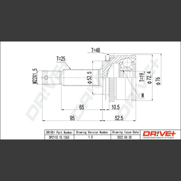DR!VE+ DP2110.10.1263 Gelenksatz, Antriebswelle
